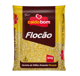 A Pack of flocao corn meal or Flocao de Milho weighing 500g from Caldo Bom