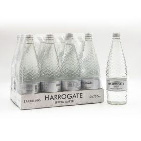 Pack of 12x750ml Harrogate Sparkling Spring Water Glass Bottles