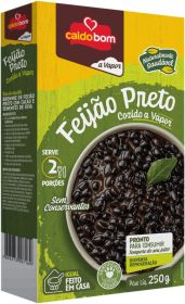 Steamed Black Beans (Ready To Eat) | Feijao Preto A Vapor 250g - Caldo Bom